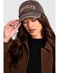 Boohoo - Acid Wash Slogan Cap - Lyst