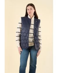 Harvey & Jones - Diamond Quilted Gilet Nylon - Lyst