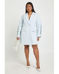 Boohoo - Plus Seam Detail Balloon Sleeve Mini Dress - Lyst