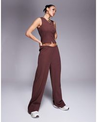 ASOS - Co-Ord Ribbed Wide Leg Joggers - Lyst