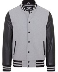 Infinity Leather - Letterman Baseball Bomberjacke Aus Wolle Und Leder Im College-Stil - Lyst