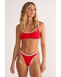 Nasty Gal - Ribbed Contrast Binding Crop Bikini Set - Lyst
