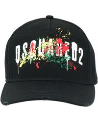 DSquared² - Paint Splatter Logo Baseball Cap Gabardine - Lyst