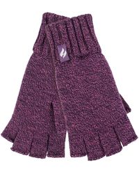 Heat Holders - Ladies Solid Knitted Fingerless Gloves - Lyst