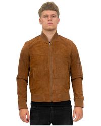 Infinity Leather - Goat Suede Ma-1 Bomber Jacket-Auckland - Lyst
