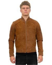 Infinity Leather - Goat Suede Ma-1 Bomber Jacket-Auckland - Lyst