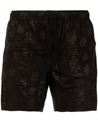 Bikkembergs - Herren Boardshort Medium Allover-Schriften - Lyst