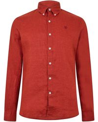 Timberland - Mill Brook Linen Leaf Long Sleeve Plain Shirt - Lyst