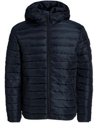Jack & Jones - Hooded Puffer Jacket, Full Zip, Long Sleeve - Lyst