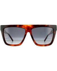 BOSS - Square Havana Dark Gradient Sunglasses - Lyst