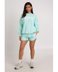 Boohoo - Cannes Printed Sweatshirt Short Tracksuit - Lyst