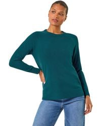 Roman - Plain Soft Crew Neck Jumper - Lyst