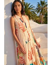 Roman - Floral Print Smock Maxi Dress - Lyst