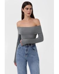 Hiccup - Off Shoulder Madonna Collar Top - Lyst