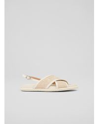 LK Bennett - Noa Flat Sandals,Ecru - Lyst