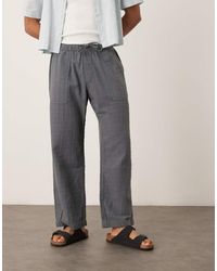 Abercrombie & Fitch - Baggy Pull On Textured Trouser - Lyst