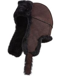 Infinity Leather - Raf Aviator Suede Sheepskin B-55 Trapper Hat Winter Warm Navigator Hat - Lyst