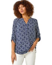 Roman - Textured Abstract Print Shirt - Lyst