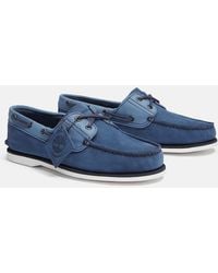 Timberland - Classic 2 Eye Leather Dark Boat Shoes - Lyst