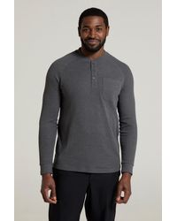 Mountain Warehouse - 'Selby' Waffle Henley Tee With Button Fastenings Long Sleeve Top Cotton - Lyst