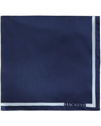 Hackett - Satin Solid S Navy Handkerchief Hm012094 595 - Lyst