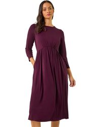 D.u.s.k - Gathered Pocket Stretch Midi Dress - Lyst