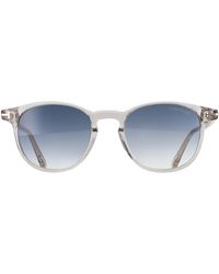 Tom Ford - Round Shiny Crystal Clear Gradient Holt-02 Ft1302 - Lyst
