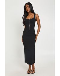 Boohoo - Bengaline Hook And Eye Midaxi Dress - Lyst