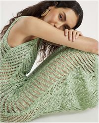 River Island - Sleeveless Lurex Knit Maxi Beach Dress - Lyst