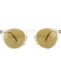 Oliver Peoples - Sunglasses Gregory Peck 5217 1485W4 Honey Dark Mirror - Lyst