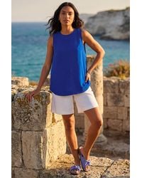 Roman - Curved Hem Vest Top - Lyst