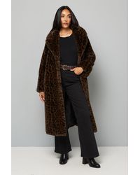 Wallis - Petite Faux Fur Coat - Lyst