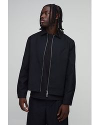 BoohooMAN - Tailored Zip Up Harrington Co-Ord Jacket - Lyst