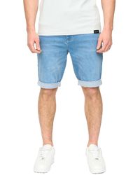 Crosshatch - Youlgreeve Denim Belted Shorts (Mid Wash) - Lyst