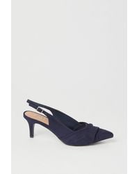 Wallis - Wide Fit Delish Twist Front Slingback Pointed Court Shoes - Lyst