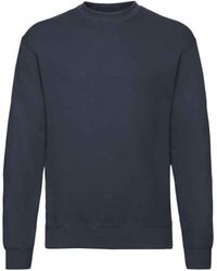 Fruit Of The Loom - "Classic" Sweatshirt, Überschnittene Schulter Für Herren/Damen (Marineblau) - Lyst
