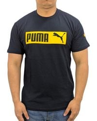 PUMA - Essentials Logo T Shirts Crew Neck Pullover Casual Cotton Sports Tee - Lyst