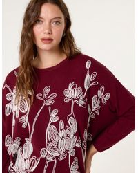 Blue Vanilla - Embroidered Round Neck Jumper - Lyst