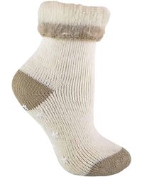 Sock Snob - Ladies Alpaca Wool Blend Thermal Slipper Bed Socks With Grippers - Lyst