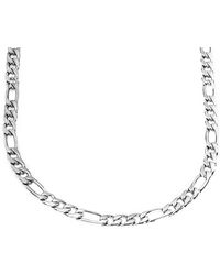 The Jewellery Stockroom - Figaro 316 Steel Chain Necklace 20 Inch, 5Mm - Lyst