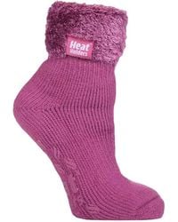 Heat Holders - Ladies Non Slip Thermal Low Cut Ankle Slipper Bed Socks With Grips - Lyst