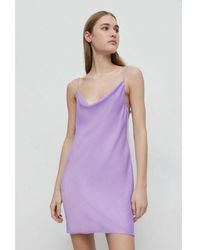 Warehouse - Petite Satin Mini Slip Dress - Lyst