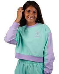 Superb - Be Happy Rsc-S2102 Short Long-Sleeved Round Neck Sweatshirt - Lyst
