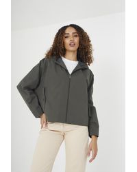 Brave Soul - 'Capucine' Cropped Raglan Sleeve Jacket With Hood - Lyst
