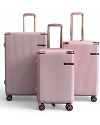 Infinity Leather - Expandable Hard Shell 8 Wheels Luggage Travel Cabin Suitcase Set - Lyst