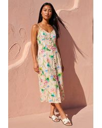 Roman - Petite Strappy Button Through Dress - Lyst