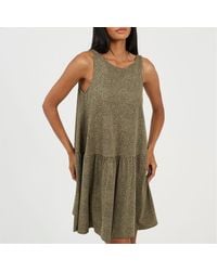 Brave Soul - V-Neck Sleeveless Mini Tiered Dress - Lyst