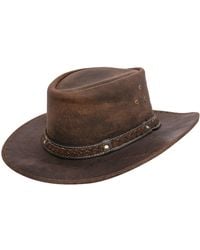 Infinity Leather - Cowboy Aussie Real Bush Hat - Lyst