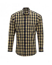 PREMIER - Mulligan Check Long Sleeve Shirt Cotton - Lyst
