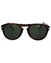 Persol - Wrap Havana Crystal Sunglasses - Lyst